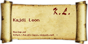 Kajdi Leon névjegykártya